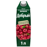 Нектар Добрый Яблоко, вишня, черноплодная рябина 40% 1л