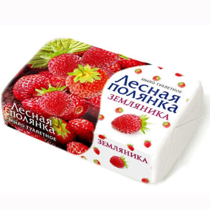 Мыло туалетное Крем-мыло Лесная полянка Земляника 90г