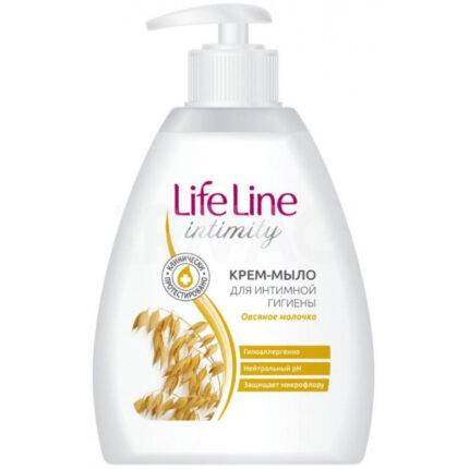 Жидкое мыло Life Line для интимного ухода Овсяное молочко 280гр