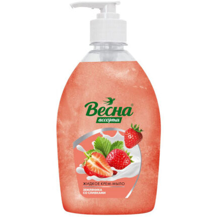 Жидкое мыло Весна земляника со сливками 500мл