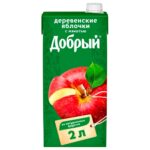 Нектар Добрый Яблочный с мякотью Деревенские яблочки 50% 2л