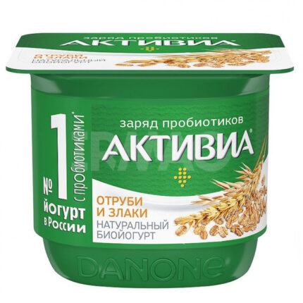 Йогурт Активиа Отруби злаки густой 130гр