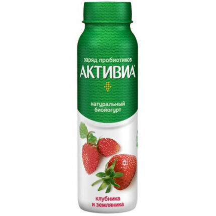 Йогурт питьевой Активиа Клубника-земляника 270гр