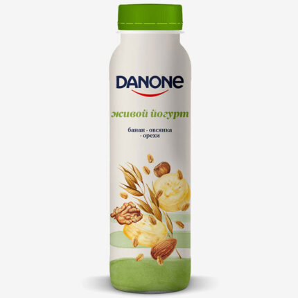 Йогурт Питевой Danone Банан-Овес-Орехи 270мл