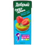 Напиток сокосодержащий Добрый из Яблок, Клубники и Киви Activ kid 200мл
