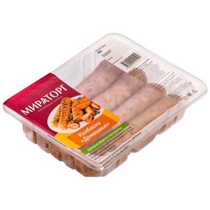 Колбаски из мяса Мираторг птицы для гриля Домашние с/м лоток 400гр