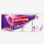 Туалетная бумага Papirone белая 4-х слойная Velvet 8шт