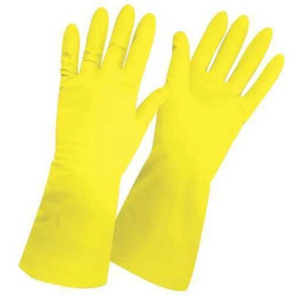 Перчатки резиновые гелевые желтые М