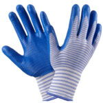 Перчатки синие полосатые морские 12