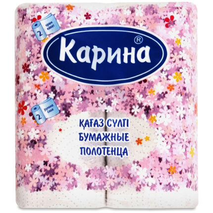 Бумажное полотенце Карина Люкс 20,5см (2шт)
