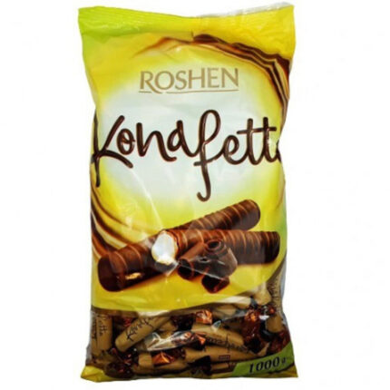 Вафельные трубочки глазированные Konafetto nero 1 кг