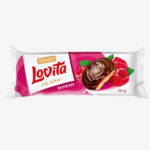Сдобное печенье Lovita Jelly Cookies с желейной начинкой малина 135гр