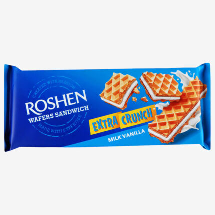 Вафли Wafers Sandwich Crunch молоко-ваниль 142гр