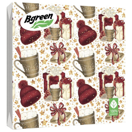 Салфетки трехслойные Глинтвейн 33*33 20шт