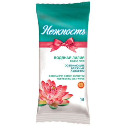 Салфетки влажные Cleanic Нежность водяная лилия 15шт