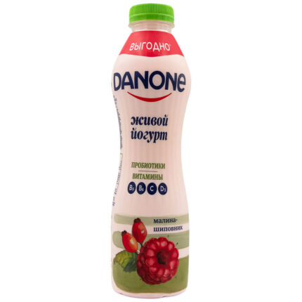Йогурт питьевой Danone Малина шиповник 1,2% 670гр