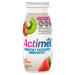 Йогурт питьевой Актимель киви клубника с цинк 1,5% 95гр