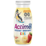 Йогурт питьевой Actimel детский клубника банан 1,5% 95гр