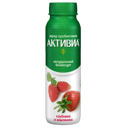 Йогурт питьевой Activia Клубника-землян 2,1% 270гр