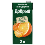 Сок Добрый Апельсин Мандарин 35% 2л