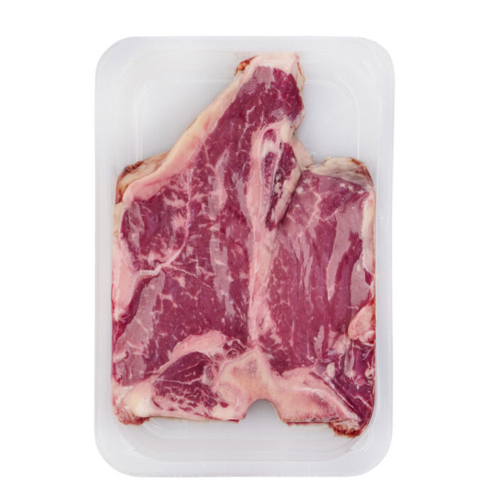 Стейк Мираторг Портерхаус говяжий Black Angus н/к CHOICE зам..SKIN 700гр — изображение 2