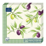 Салфетки трехслойные "Оливки" 33*33 20шт