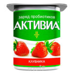 Йогурт Активиа Клубника 110гр