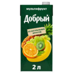 Нектар Добрый Мультифрут (из смеси фруктов) 50% 2л