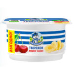 Творожок Простоквашино Вишня Банан 3,6% 110гр