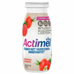Напиток кисломолочный Actimel Клубника Шиповник 1,5% 95гр