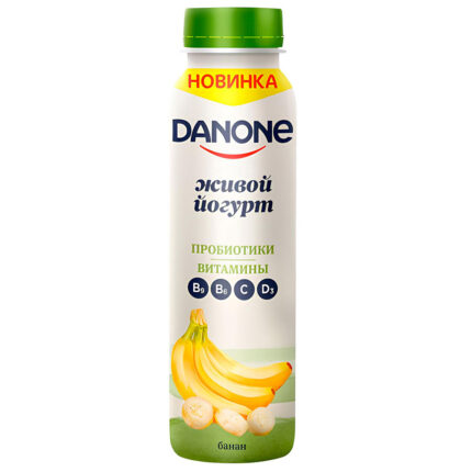 Йогурт питьевой Danone банан 1.2% 270гр