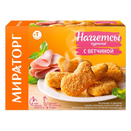 Наггетсы Мираторг куриные с ветчиной 250гр